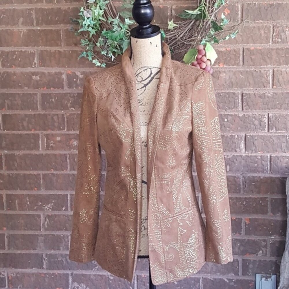 Chicos Faux Suede Size